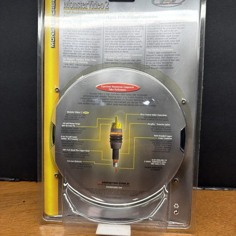 NEW MonsterVideo 2 HDTV Component Video Cable Set #MV2CV-2M